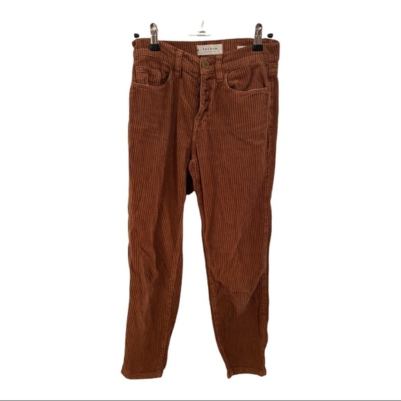 Pacsun Vintage Icon Button up Corduroy Rust color Size 23 - Picture 1 of 5